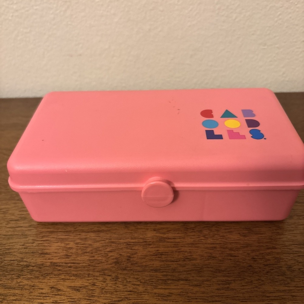 Vintage Mini Caboodles Make Up Jewelry Case With Mirror Model 2605‎ Pink 2 Tier